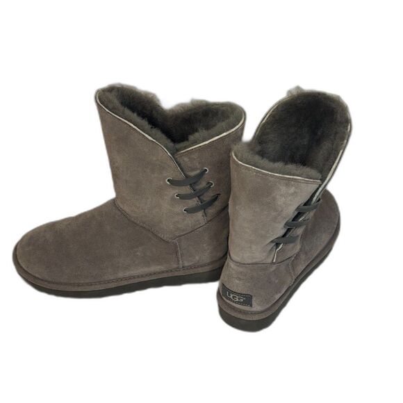 UGG AUSTRALIA Constantine Winter Fur Wool Winter Suede Boots Women Comfy Slip On - Picture 3 of 7